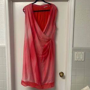 T Tahari hot pink/ coral Dress